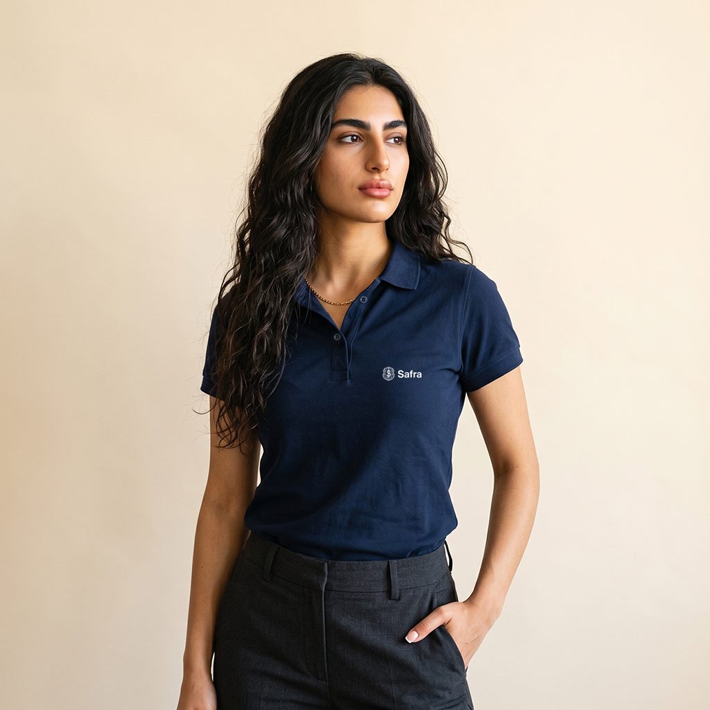 Polo Pima Feminina Azul Marinho