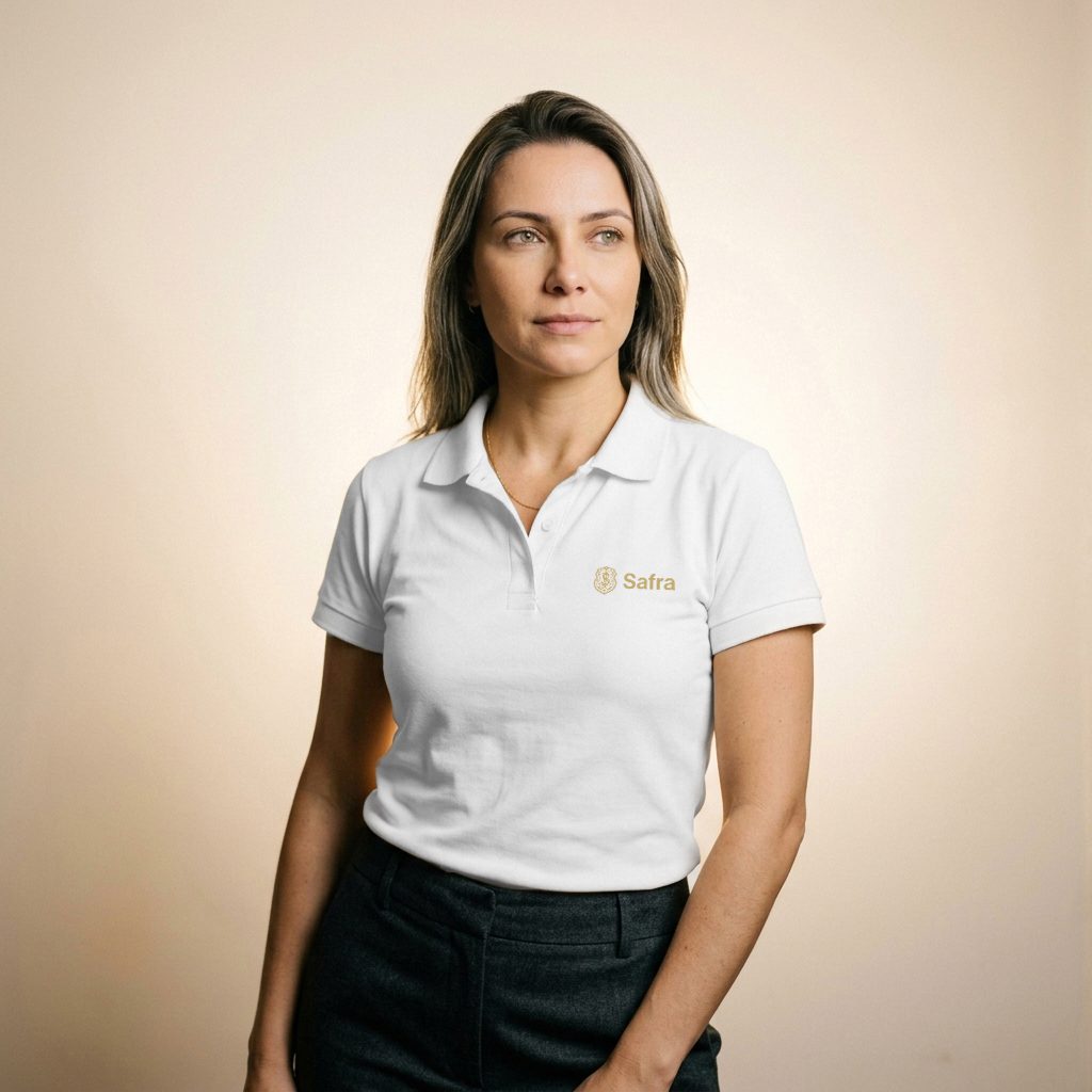 Polo Basic Feminina Branca