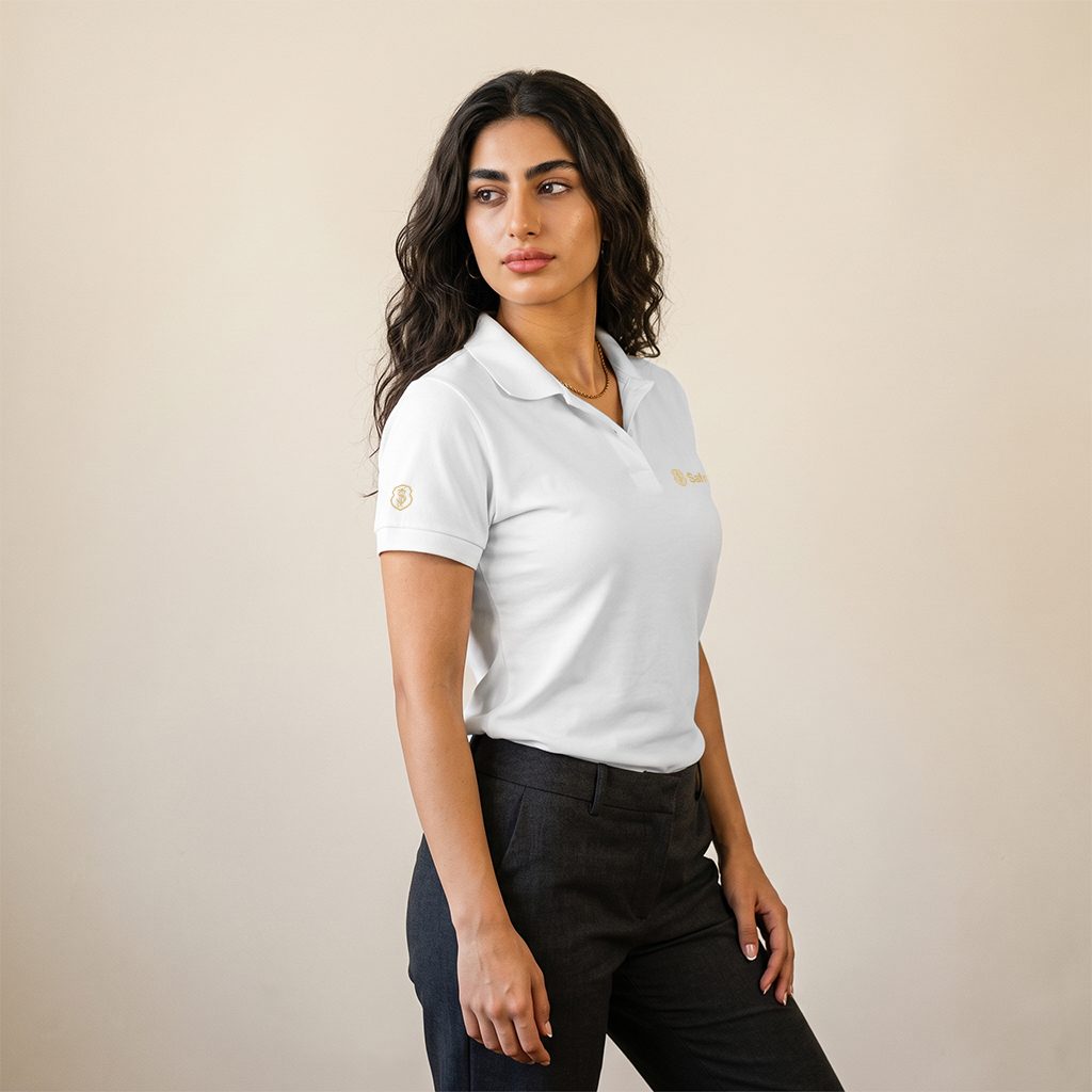 Polo Pima Feminina Branca