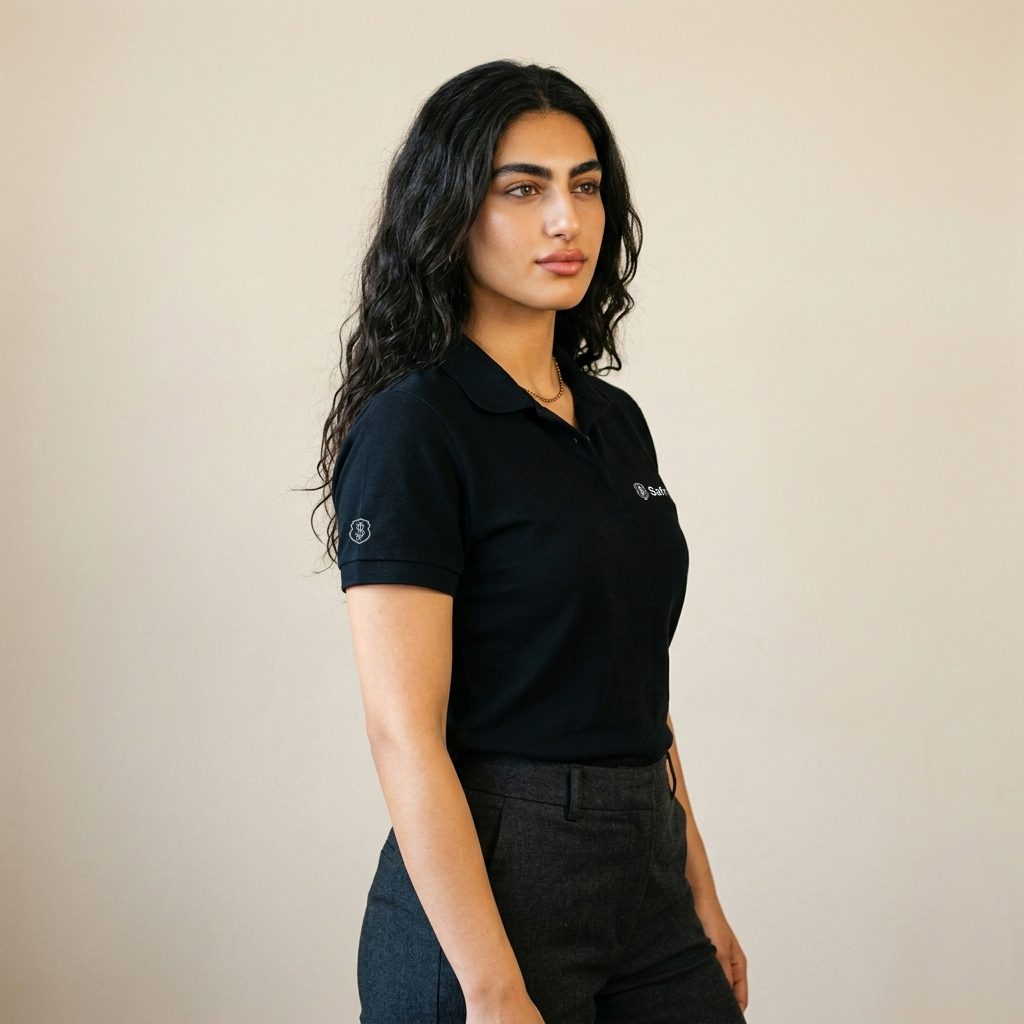 Polo Pima Feminina Preta